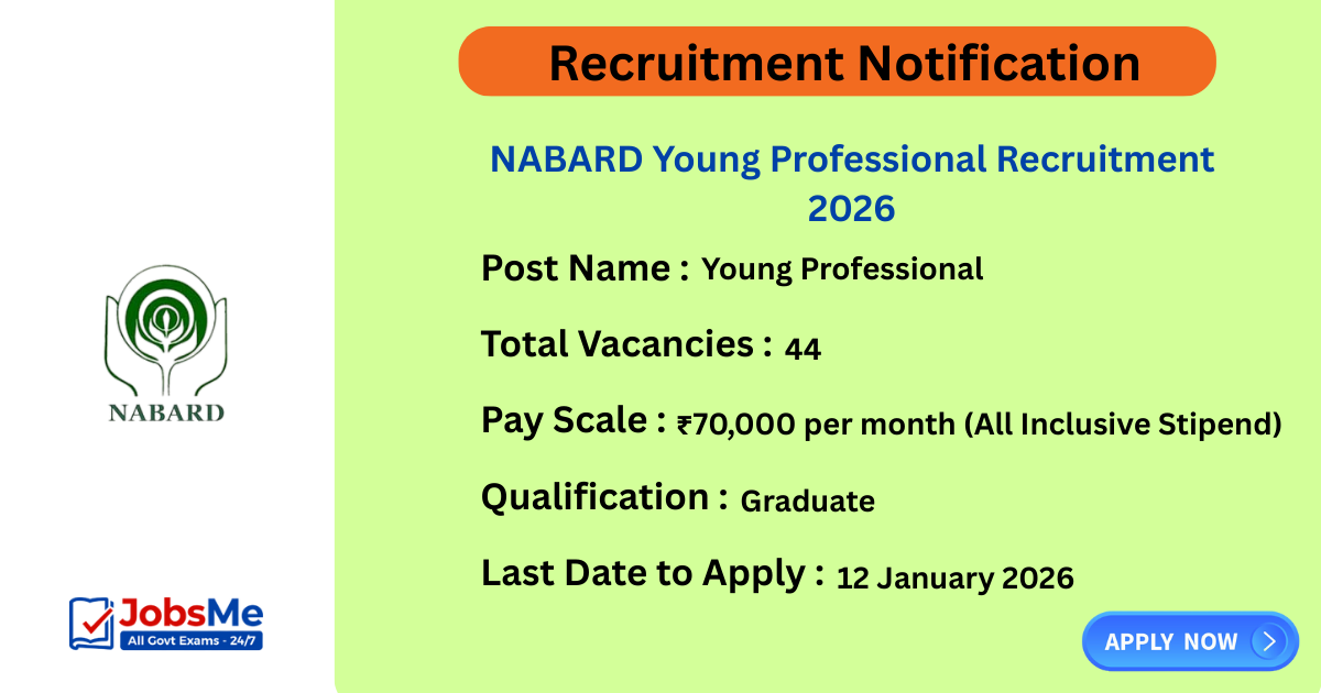 NABARD Young Professional Recruitment 2026 – Apply Online for 44 Posts
