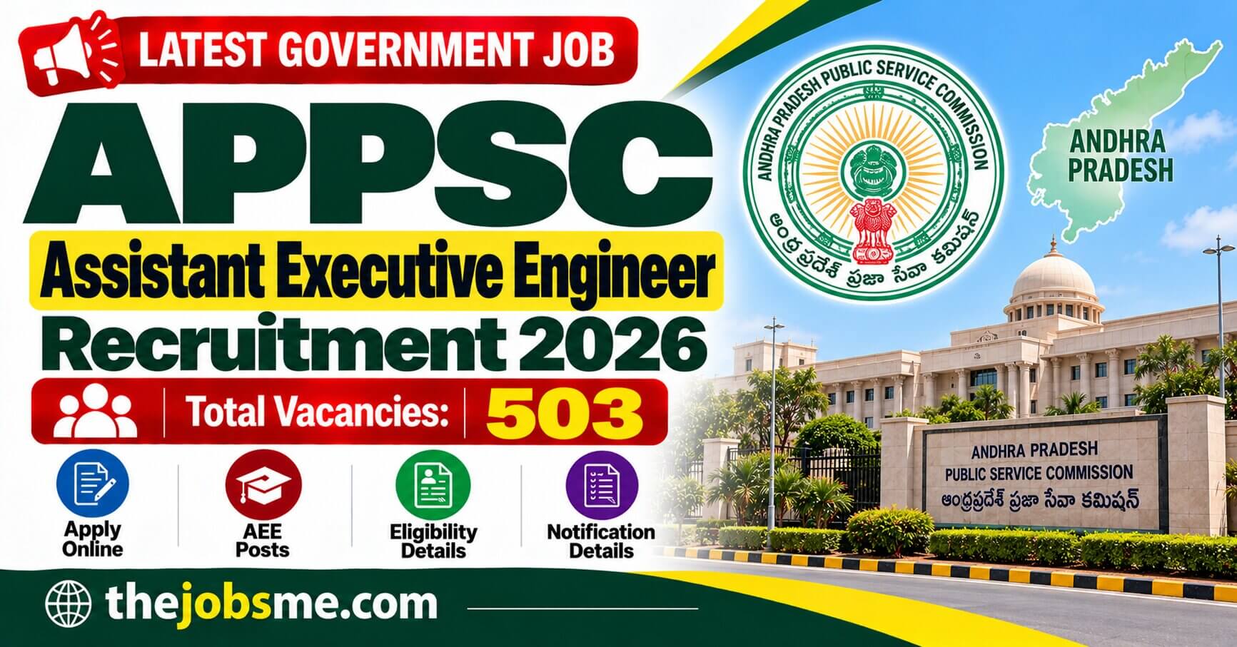 APPSC AEE Recruitment 2026: Apply Online for 503 Assistant Executive Engineer Posts