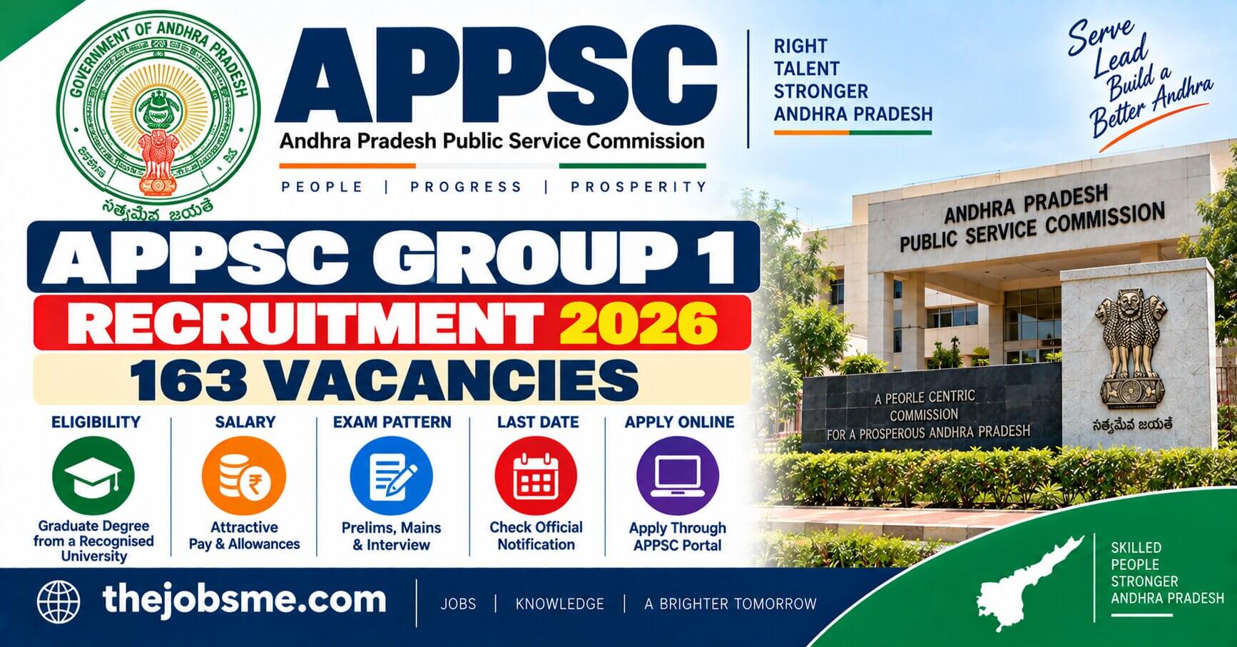 APPSC Group 1 Recruitment 2026: 163 Vacancies, Eligibility, Salary, Last Date & How to Apply