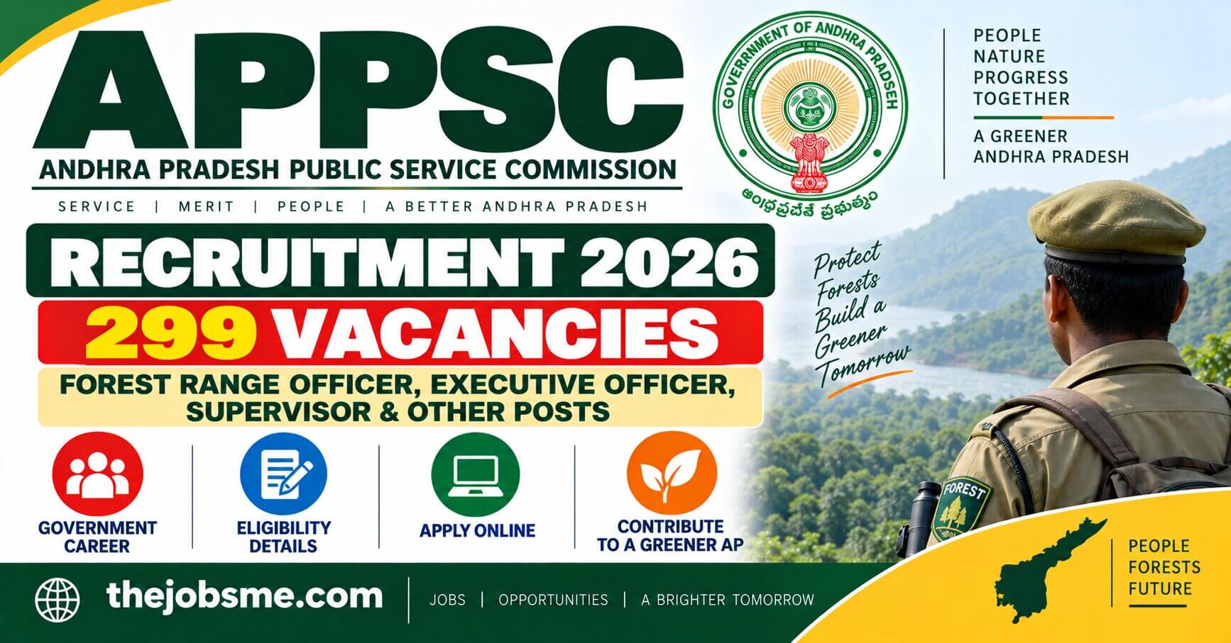 APPSC Recruitment 2026: 299 Forest Range Officer, Executive Officer, Supervisor & Other Vacancies