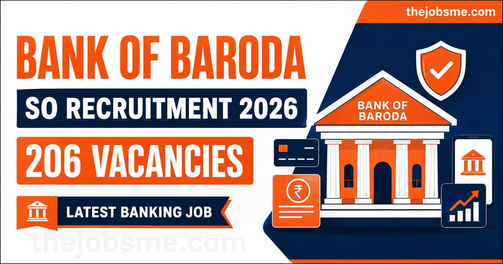 Bank of Baroda SO Recruitment 2026: 206 Vacancies, Eligibility, Last Date & How to Apply
