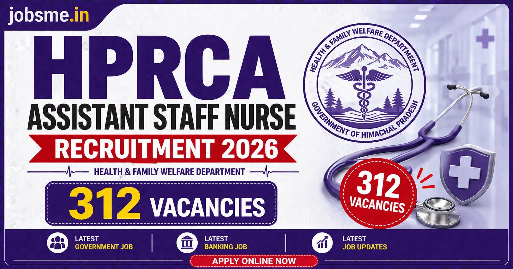 HPRCA Assistant Staff Nurse Recruitment 2026: 312 Vacancies, Eligibility, Salary, Last Date & Apply Online