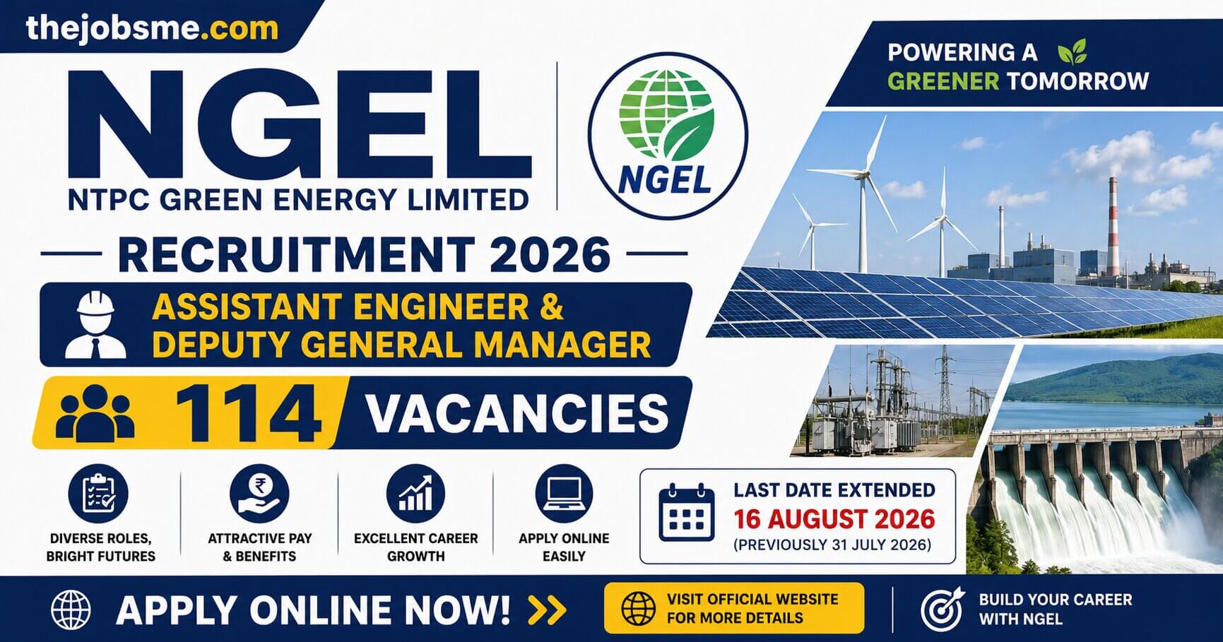 NGEL Assistant Engineer & Deputy General Manager Recruitment 2026: 114 Vacancies, Eligibility, Extended Last Date & How to Apply