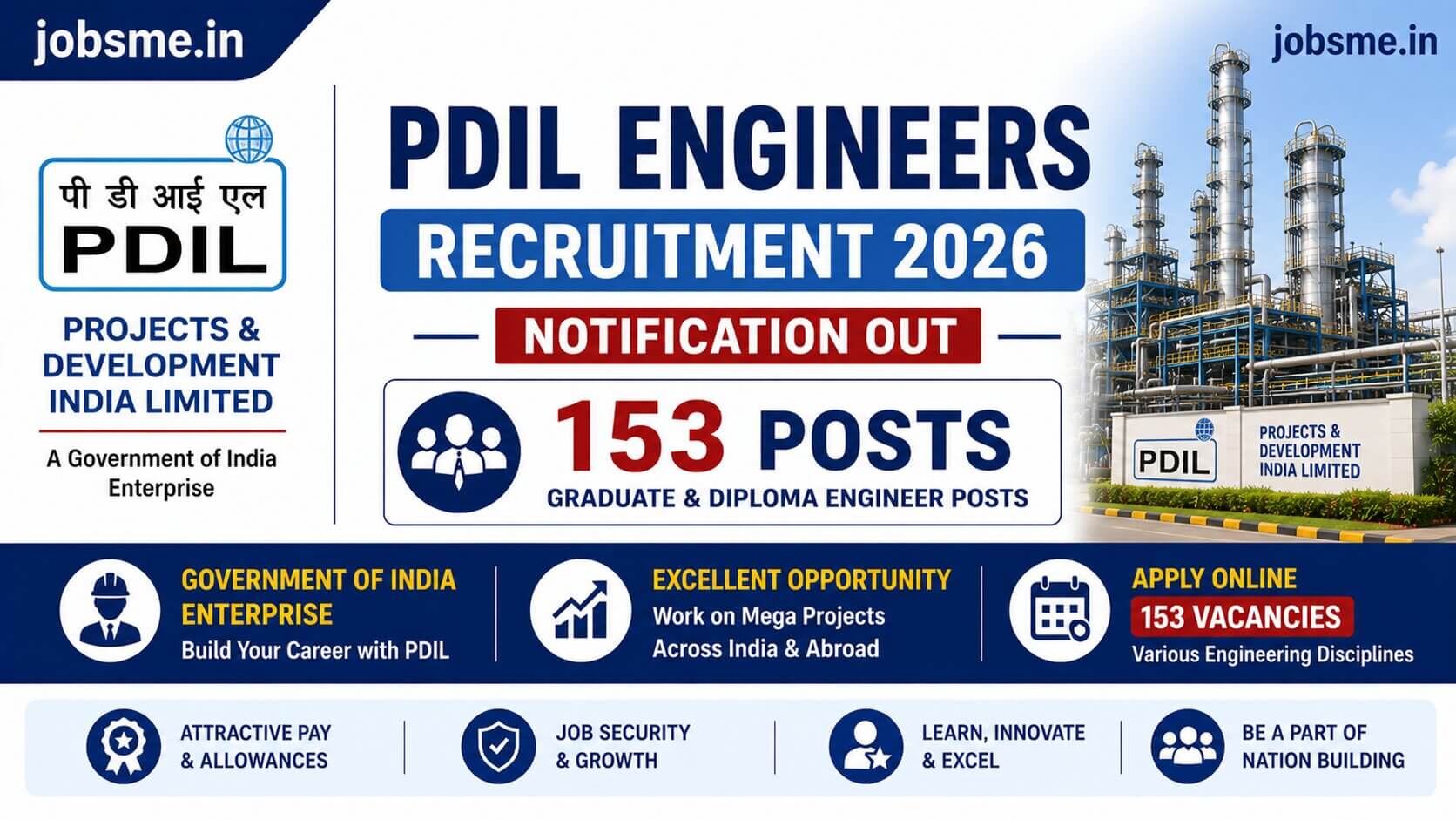 PDIL Engineers Recruitment 2026 Notification Out for 153 Graduate & Diploma Engineer Posts