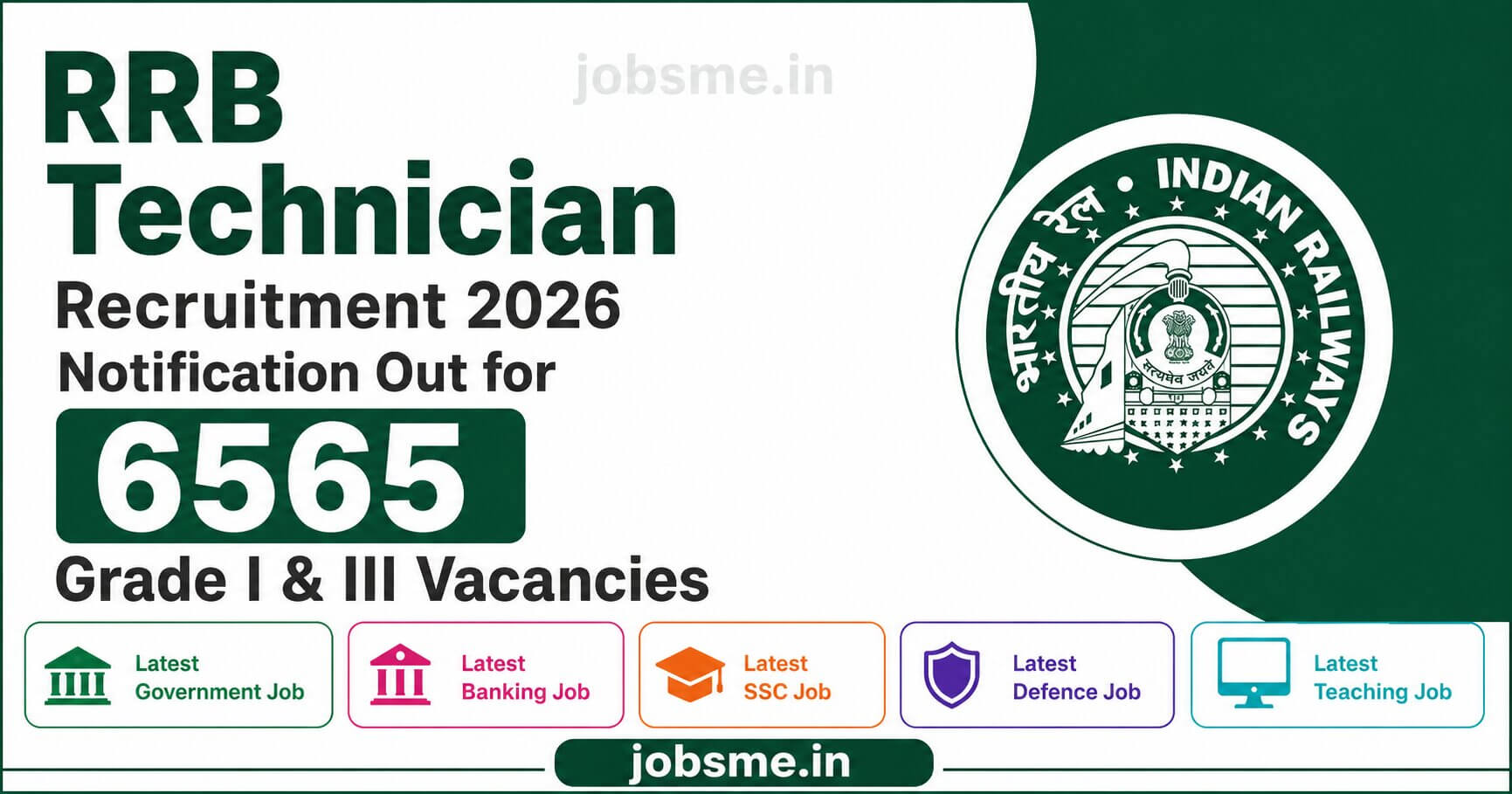 RRB Technician Recruitment 2026 Notification Out for 6557 Grade I & III Vacancies