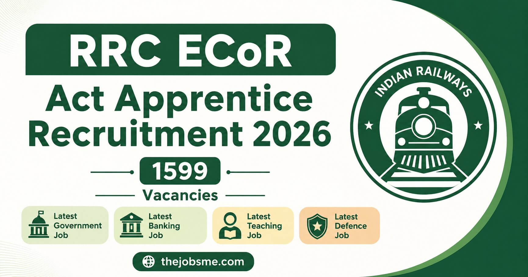 RRC ECoR Act Apprentice Recruitment 2026: 1599 Vacancies, Eligibility, Last Date & How to Apply