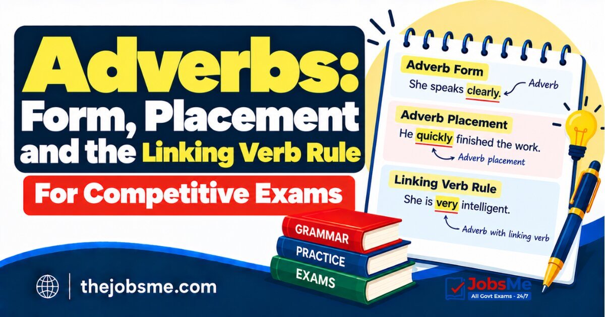 Adverbs: Form, Placement and the Linking Verb Rule