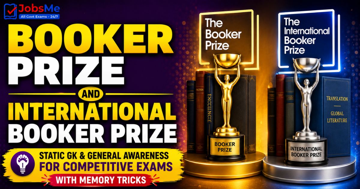 Booker Prize and International Booker Prize – Static GK & General Awareness for Competitive Exams with Memory Tricks