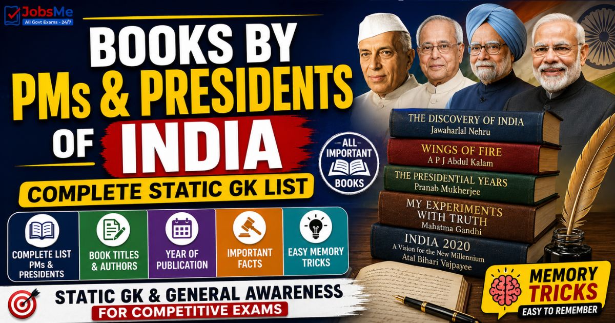 Books by PMs and Presidents of India: Complete Static GK List with Memory Tricks