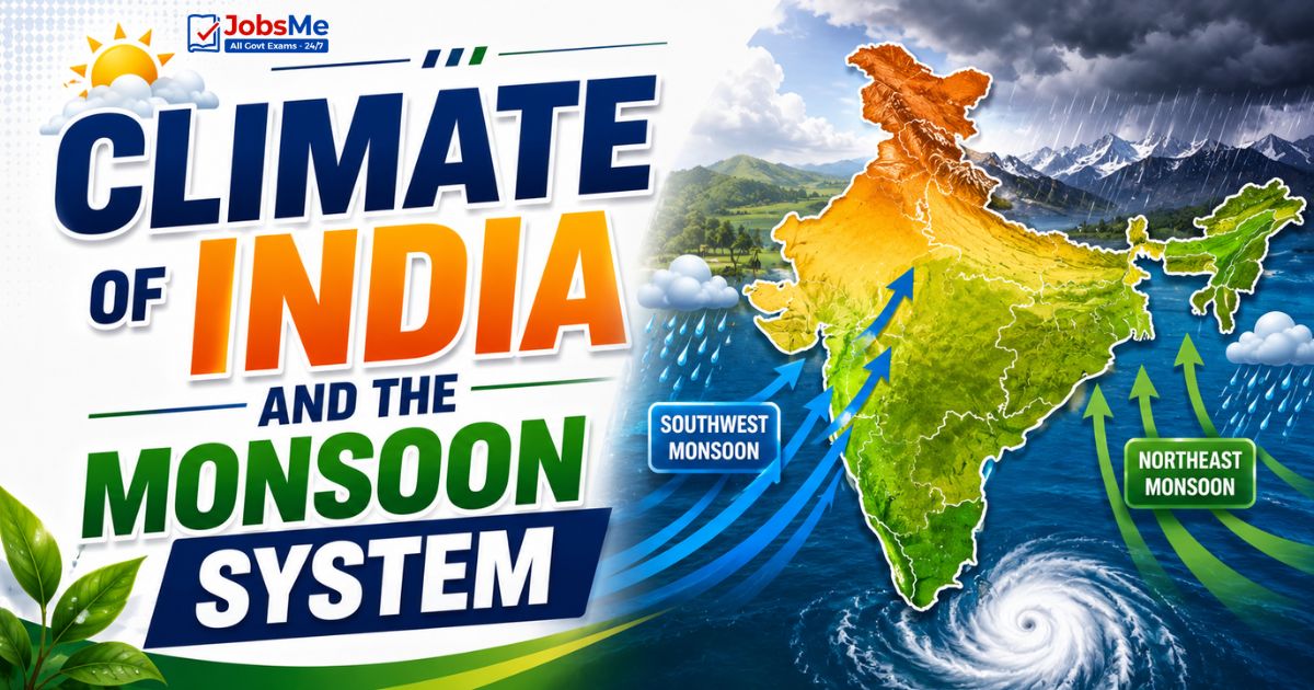 Climate of India and the Monsoon System – Static GK & General Awareness for Competitive Exams with Memory Tricks
