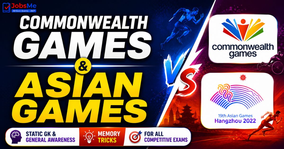Commonwealth Games and Asian Games – Static GK & General Awareness for Competitive Exams with Memory Tricks