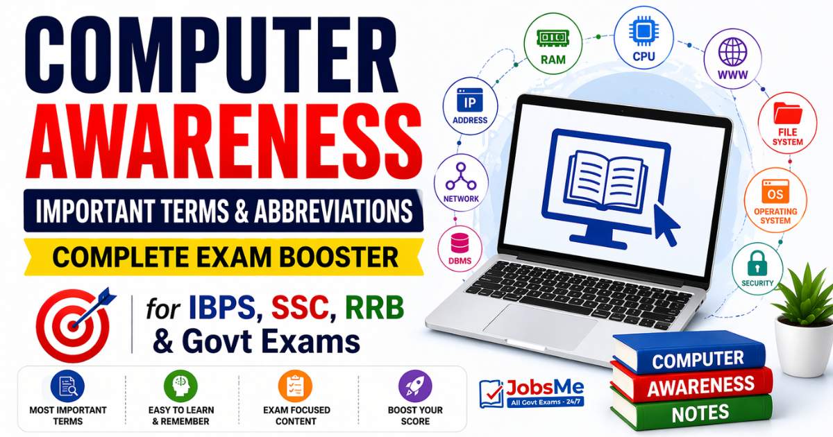 Computer Awareness Important Terms & Abbreviations – Complete Exam Booster for IBPS, SSC, RRB
