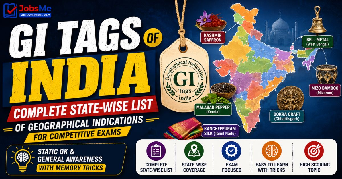 GI Tags of India – Complete State-Wise List of Geographical Indications for Competitive Exams with Memory Tricks