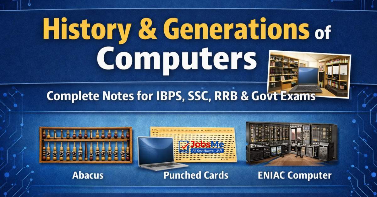 History & Generations of Computers – Complete Notes for IBPS, SSC, RRB & Govt Exams