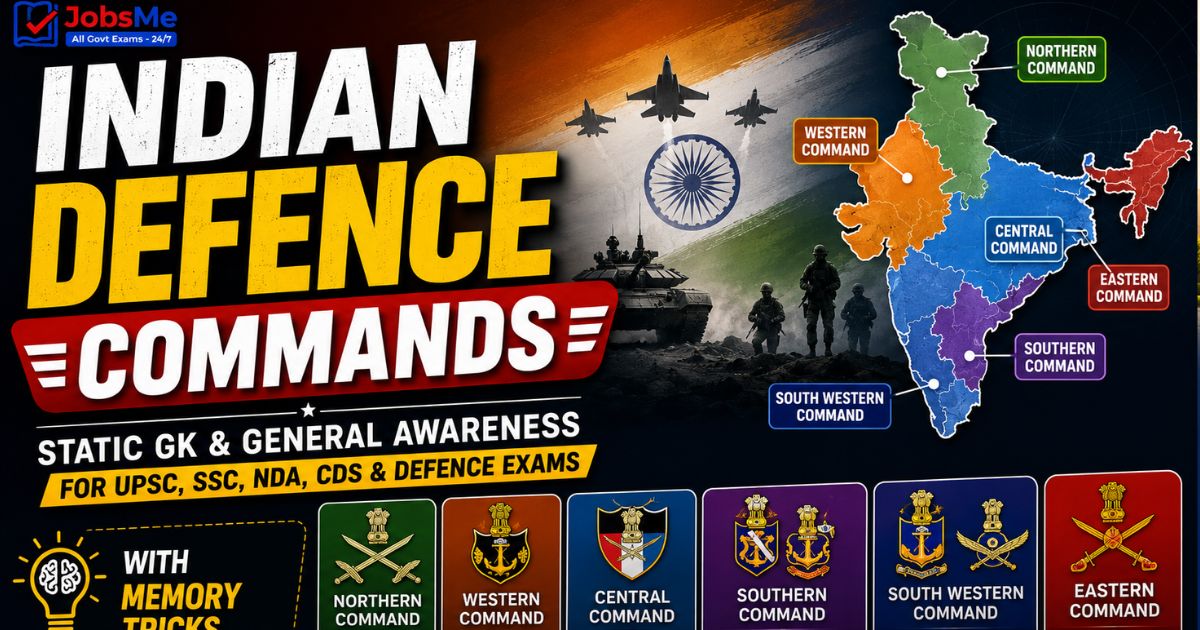 Indian Defence Commands – Static GK & General Awareness for UPSC, SSC, NDA, CDS and Defence Exams with Memory Tricks