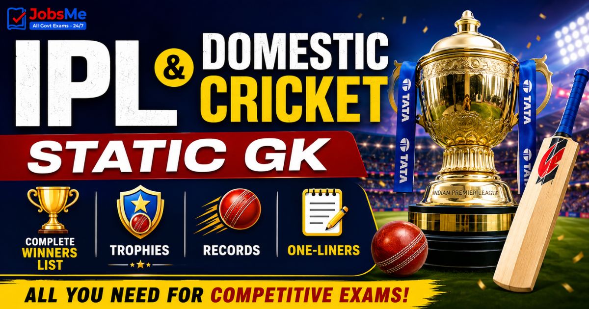 IPL and Domestic Cricket Static GK: Complete Winners List, Trophies, Records and One-Liners