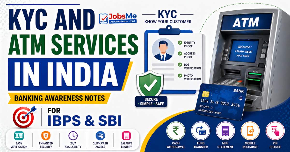 KYC and ATM Services in India – Banking Awareness Notes 2026 for IBPS and SBI