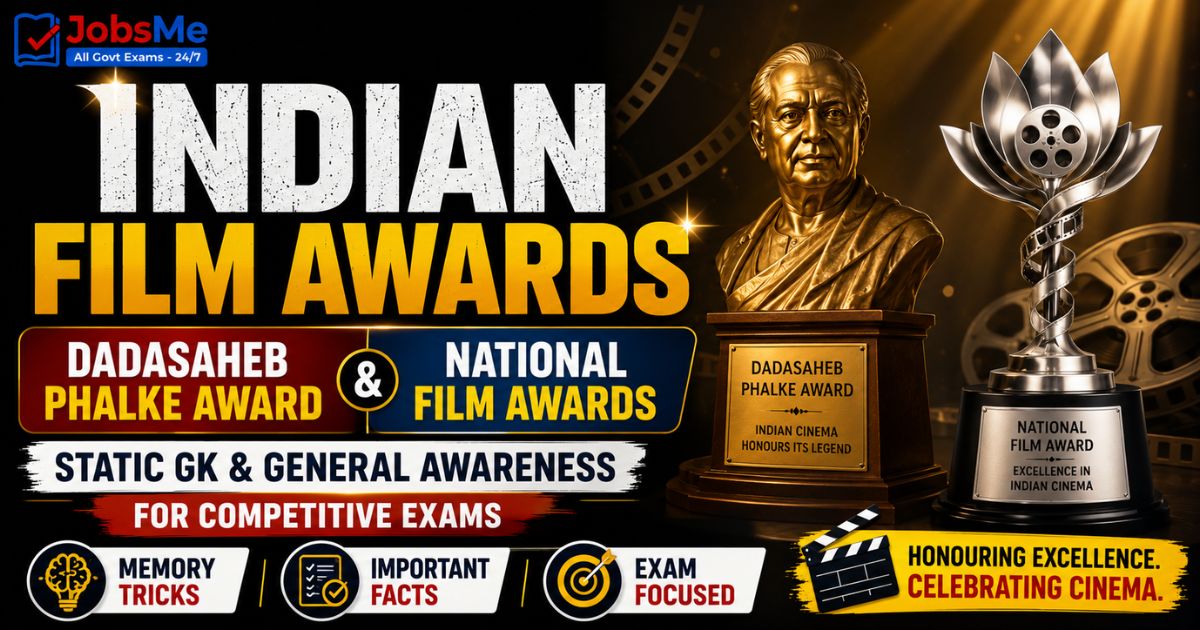 Indian Film Awards – Dadasaheb Phalke Award and National Film Awards Static GK & General Awareness for Competitive Exams with Memory Tricks