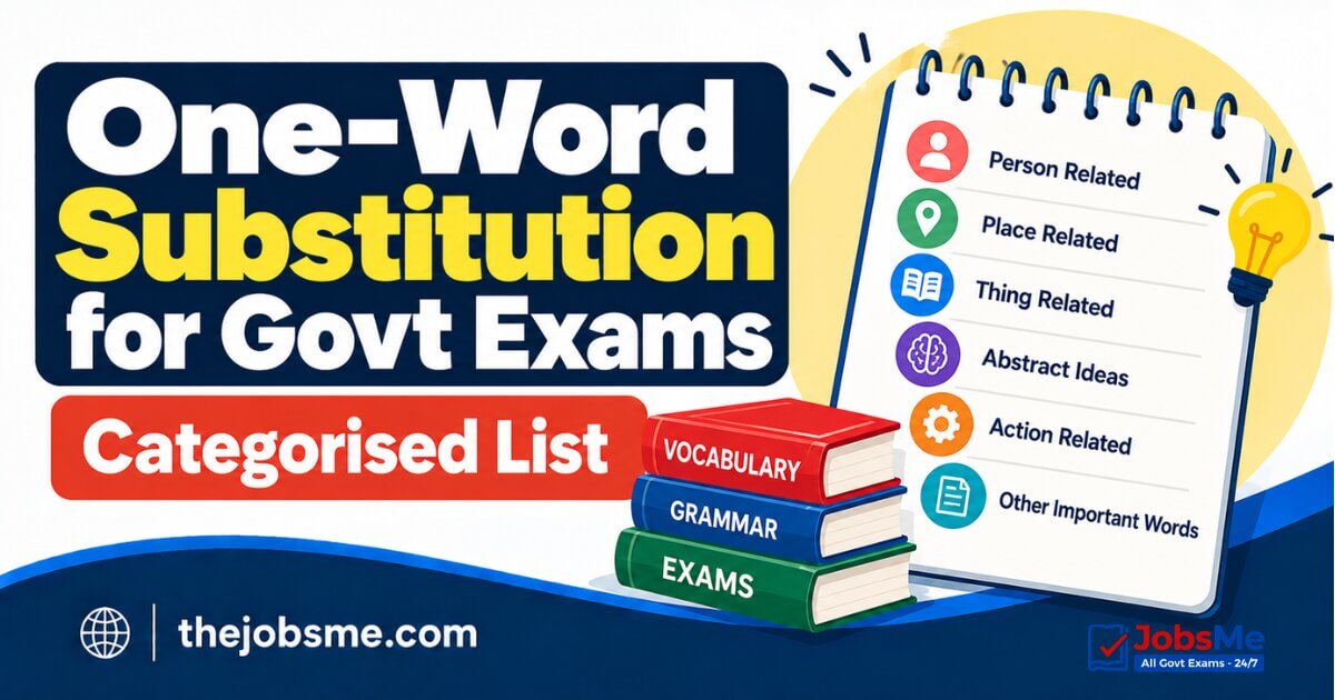 One-Word Substitution for Govt Exams: Categorised List