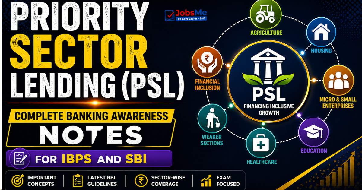 Priority Sector Lending (PSL) – Complete Banking Awareness Notes 2026 for IBPS and SBI