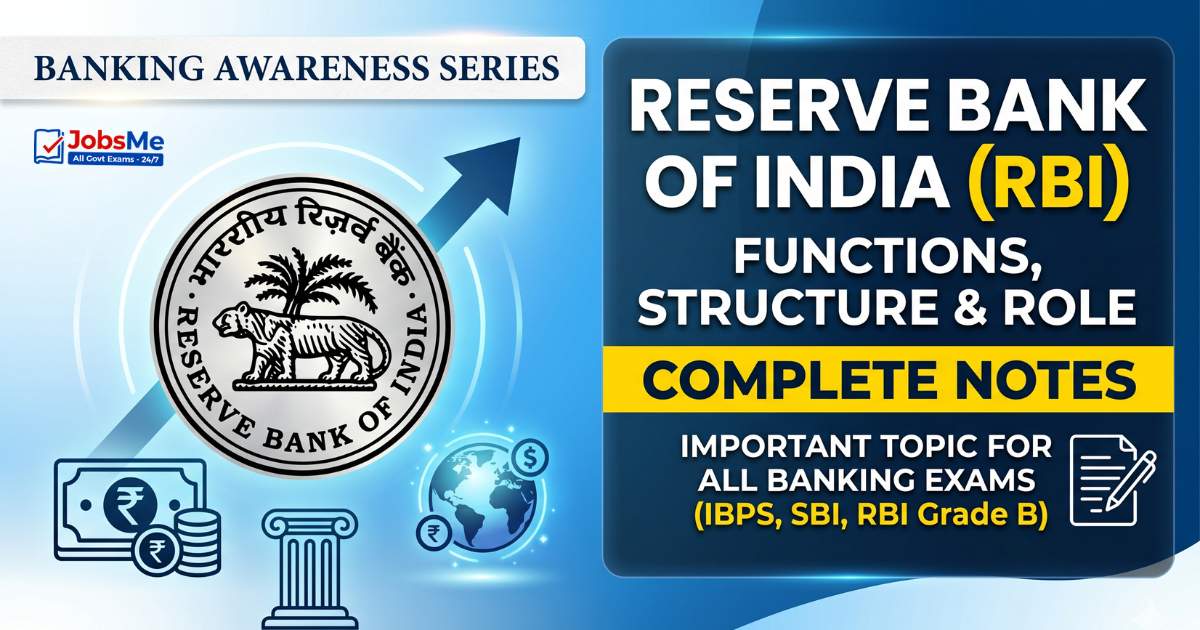 Reserve Bank of India (RBI) – Functions, Structure and Role | Banking Awareness Notes 2026