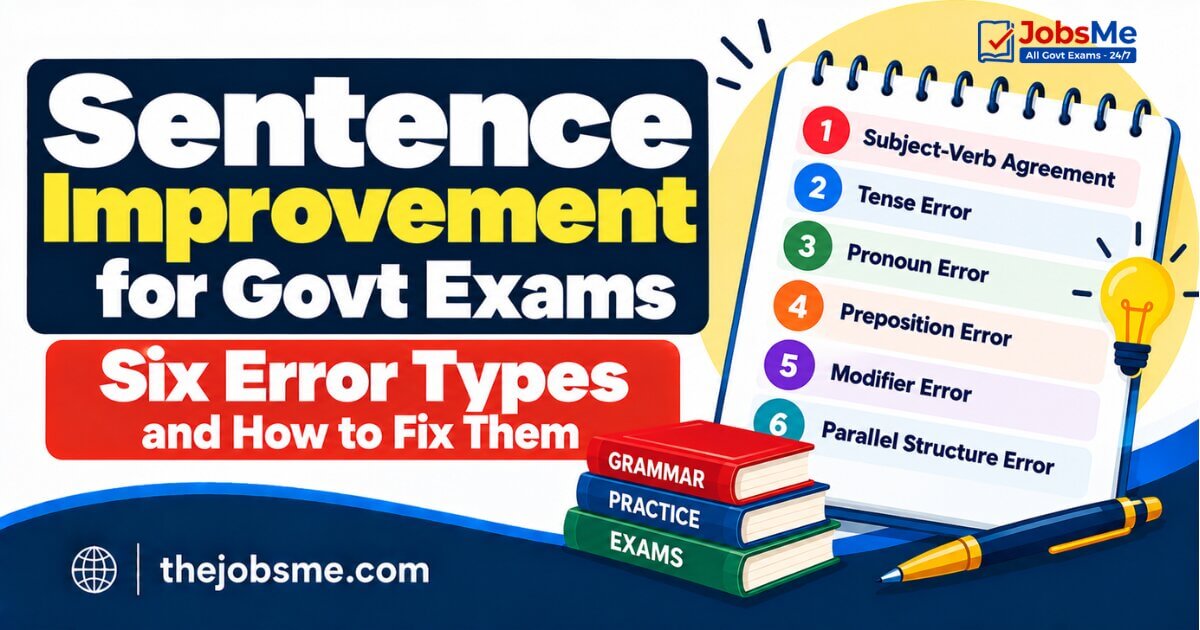 Sentence Improvement: Six Error Types and How to Fix Them